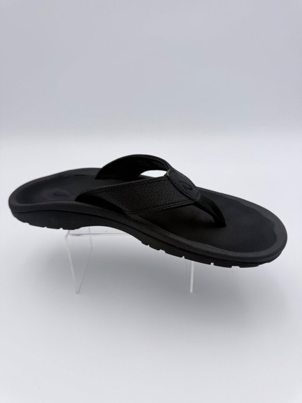 Olukai Mens Black Ohana Flip-Flops Comfort Arch Support Water-Resistant US 8/ EU